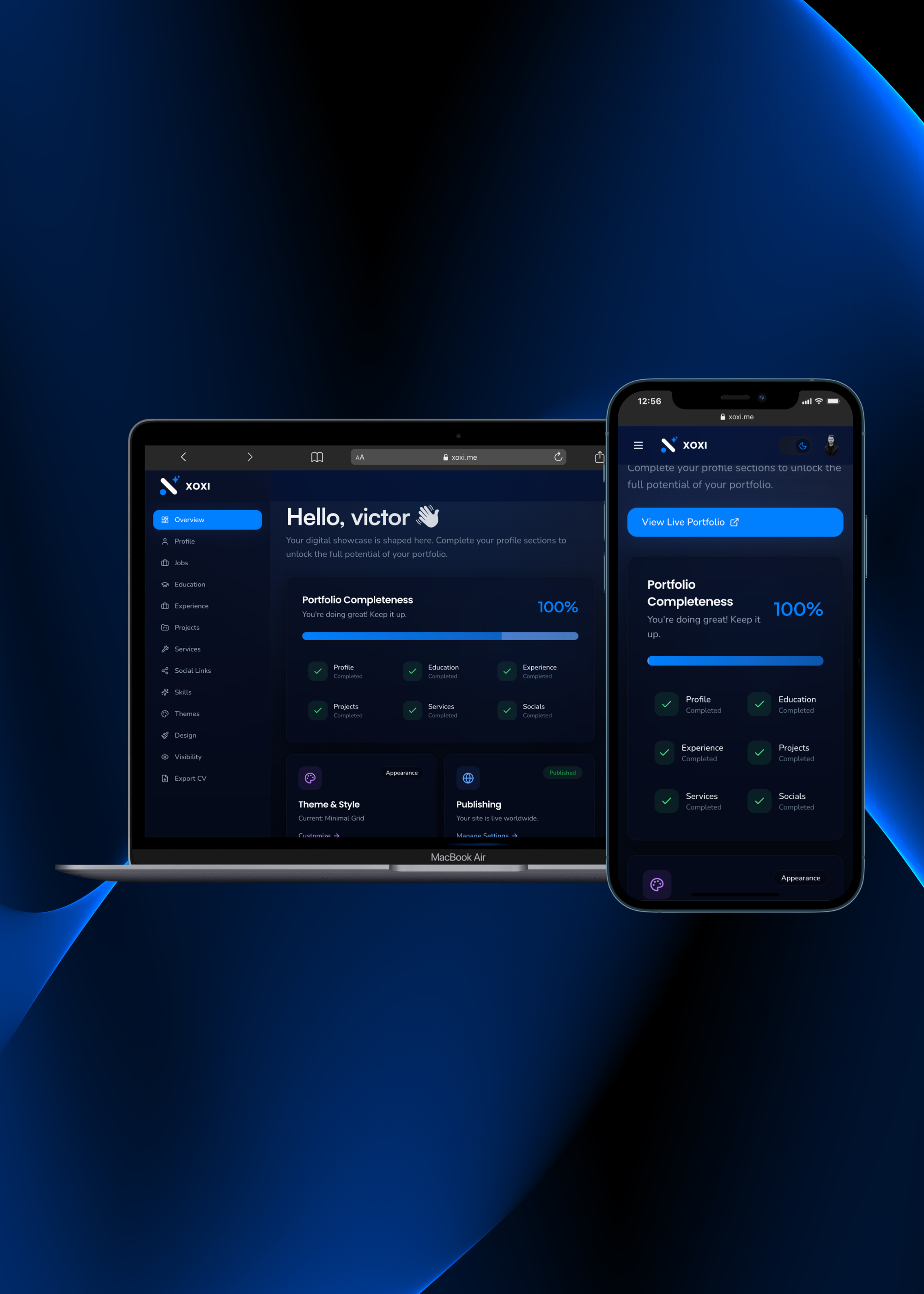 XOXI Portfolio Builder